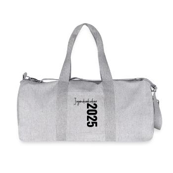 Jugendweihefeier 2025 - Jugendweihe Feier 2025 - Recycelte Canvas-Sporttasche von Stanley/Stella - Grau meliert - Vorne