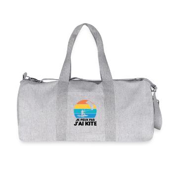 Je Peux Pas J'ai Kite Cadeau Humour - Sac de sport en toile recyclée Stanley/Stella - gris chiné - Devant