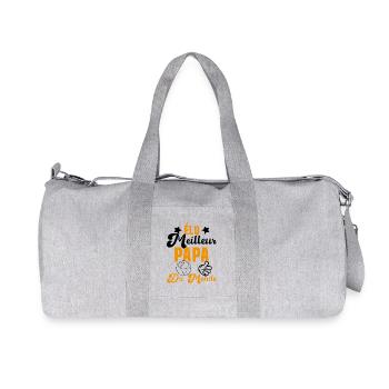 Élu Meilleur Papa Du Monde Fête Des Pères - Sac de sport en toile recyclée Stanley/Stella - gris chiné - Devant