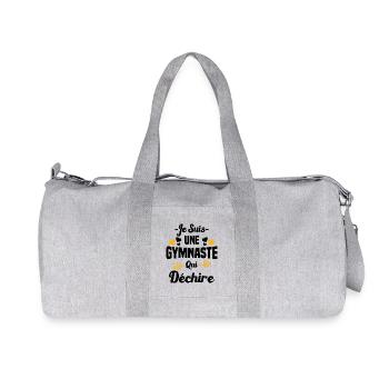 Je Suis Une Gymnaste Qui Déchire - Sac de sport en toile recyclée Stanley/Stella - gris chiné - Devant