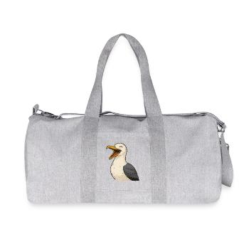 Lachende_Moewe - Recycelte Canvas-Sporttasche von Stanley/Stella - Grau meliert - Vorne