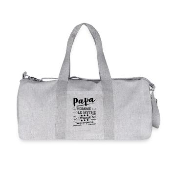 Papa la légende Tango argentin cadeau - Sac de sport en toile recyclée Stanley/Stella - gris chiné - Devant