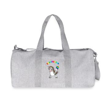 Bowlingcorn - Dabbing Unicorn Bowling - Dab - Recycled Canvas Sports Bag by Stanley/Stella - heather grey - Front