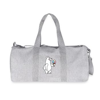 Eisbär Eiskrem Eiscreme Kugeleis Winter - Recycelte Canvas-Sporttasche von Stanley/Stella - Grau meliert - Vorne