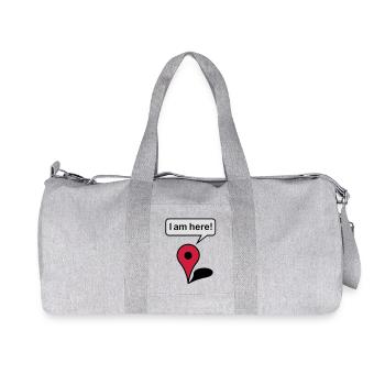 I am here! Google Maps - Recycled Canvas Sports Bag by Stanley/Stella - heather grey - Front