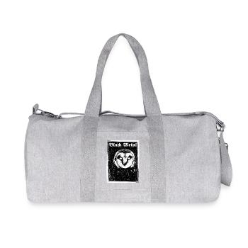 Hibou en métal noir - Sac de sport en toile recyclée Stanley/Stella - gris chiné - Devant