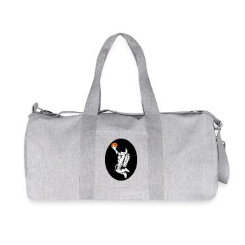 Astronaut with basketball print - Recycled Canvas Sports Bag by Stanley/Stella - heather grey - Front