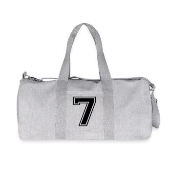 7 numéro de football de rugby - Sac de sport en toile recyclée Stanley/Stella - gris chiné - Devant