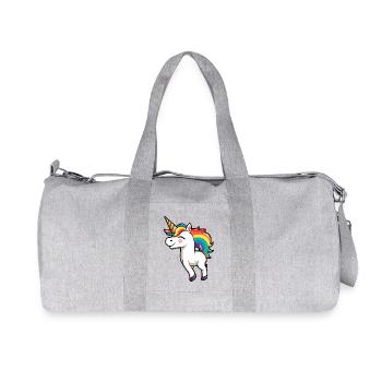 Fierté de la licorne Enfants | LGBTQ | Gay Pride | Mignon - Sac de sport en toile recyclée Stanley/Stella - gris chiné - Devant