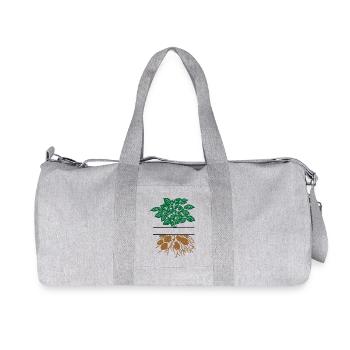 Plante de pomme de terre brun vert - Sac de sport en toile recyclée Stanley/Stella - gris chiné - Devant
