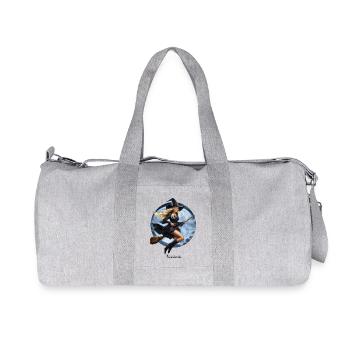 Witch on broom - Recycled Canvas Sports Bag by Stanley/Stella - heather grey - Front