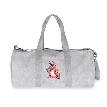 Crème glacée Dino - Sac de sport en toile recyclée Stanley/Stella - gris chiné - Devant