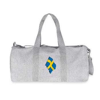 Flag: Sweden - Recycled Canvas Sports Bag by Stanley/Stella - heather grey - Front