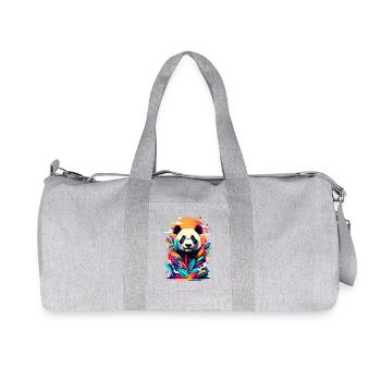 Panda Japon Asie - Panda Ours Coloré - Sac de sport en toile recyclée Stanley/Stella - gris chiné - Devant