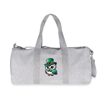 Conception mignonne bande dessinée Harfang des neiges de la Saint-Patrick - Sac de sport en toile recyclée Stanley/Stella - gris chiné - Devant