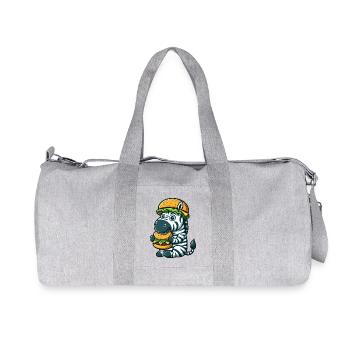 Hamburger zébré fantaisiste Cheeseburger - Sac de sport en toile recyclée Stanley/Stella - gris chiné - Devant