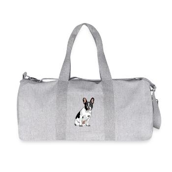 Chien Bouledogue Français - Sac de sport en toile recyclée Stanley/Stella - gris chiné - Devant