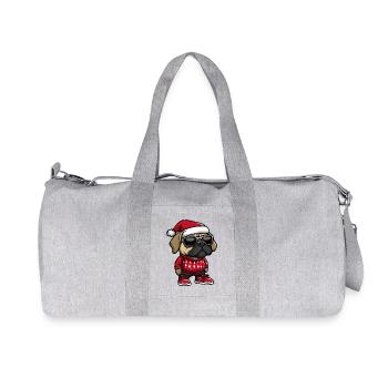 Mastiff Dog Christmas Cool X-Mas - Recycled Canvas Sports Bag by Stanley/Stella - heather grey - Front