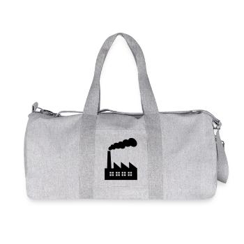 Factory with smoke - Recycled Canvas Sports Bag by Stanley/Stella - heather grey - Front