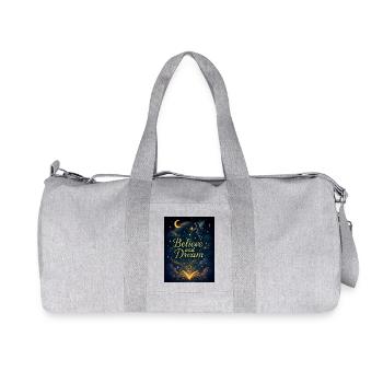 Glauben und Träumen - Recycelte Canvas-Sporttasche von Stanley/Stella - Grau meliert - Vorne