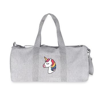 Regenbogen-Einhorn - Recycelte Canvas-Sporttasche von Stanley/Stella - Grau meliert - Vorne