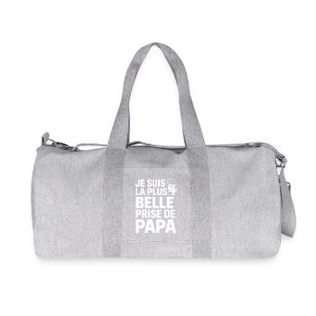 Berührende Botschaft für Papa - Recycelte Canvas-Sporttasche von Stanley/Stella - Grau meliert - Vorne