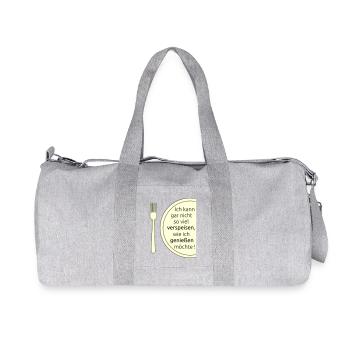 Eat and enjoy - Recycled Canvas Sports Bag by Stanley/Stella - heather grey - Front