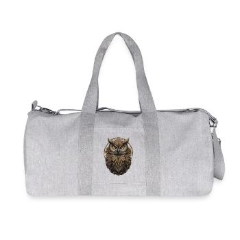 Golden Owl Eye Ornament - Recycled Canvas Sports Bag by Stanley/Stella - heather grey - Front