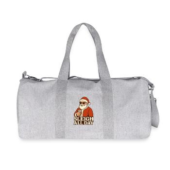 Sleigh All Day Santa - Recycled Canvas Sports Bag by Stanley/Stella - heather grey - Front