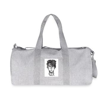 Doodle The Face - Recycled Canvas Sports Bag by Stanley/Stella - heather grey - Front