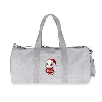 Bunny Christmas Xmas - Recycled Canvas Sports Bag by Stanley/Stella - heather grey - Front