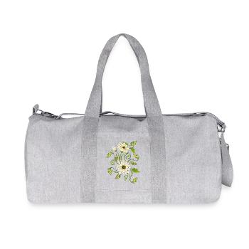 Fleur - Sac de sport en toile recyclée Stanley/Stella - gris chiné - Devant