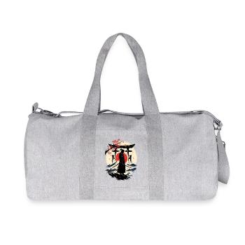 Samouraïs au pays des cerisiers en fleurs - Sac de sport en toile recyclée Stanley/Stella - gris chiné - Devant