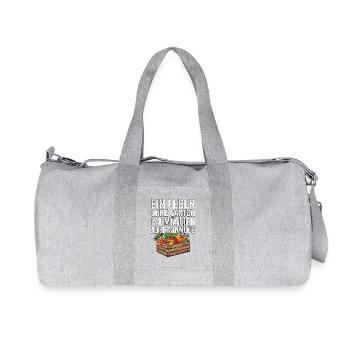 Gärtner Gartenliebe - Recycelte Canvas-Sporttasche von Stanley/Stella - Grau meliert - Vorne