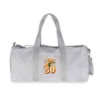Fey-tastic: Retro 30th Birthday Fairy & Elf - Recycled Canvas Sports Bag by Stanley/Stella - heather grey - Front