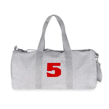 5. 5 YEARS. 5th ANNIVERSARY. 5 YEAR ANNIVERSARY. 5. - Recycled Canvas Sports Bag by Stanley/Stella - heather grey - Front
