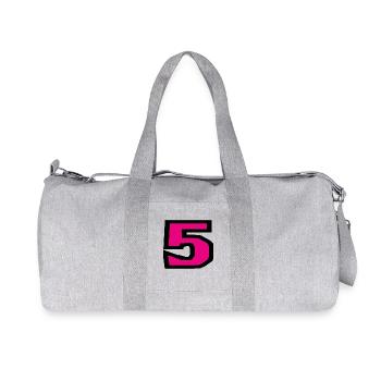 5. 5 YEARS. 5th ANNIVERSARY. 5 YEAR ANNIVERSARY. 5. - Recycled Canvas Sports Bag by Stanley/Stella - heather grey - Front