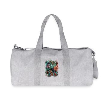 Blüten und Blätter - Recycelte Canvas-Sporttasche von Stanley/Stella - Grau meliert - Vorne