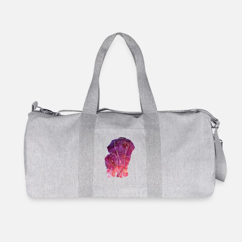 Kids Elephant Wasserfarbe - Recycelte Canvas-Sporttasche von Stanley/Stella - Grau meliert