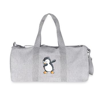 Dab Dance Penguin - Dabbing - Fun Comic - Gift - Recycled Canvas Sports Bag by Stanley/Stella - heather grey - Front