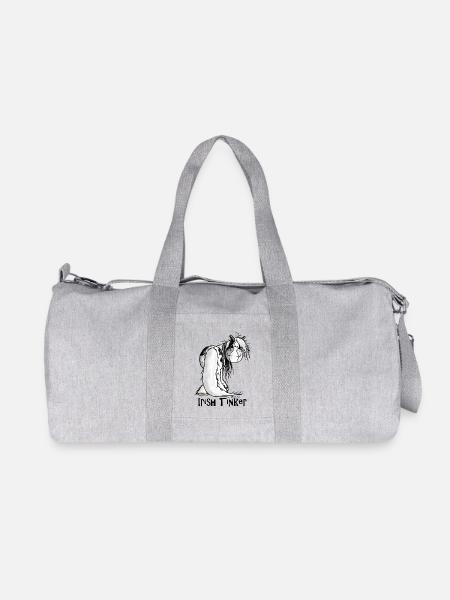 Niedlicher Irish Tinker - Gypsy Cob - Recycelte Canvas-Sporttasche von Stanley/Stella - Grau meliert