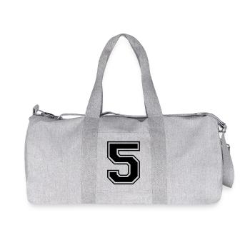 Football de rugby à 5 numéros - Sac de sport en toile recyclée Stanley/Stella - gris chiné - Devant