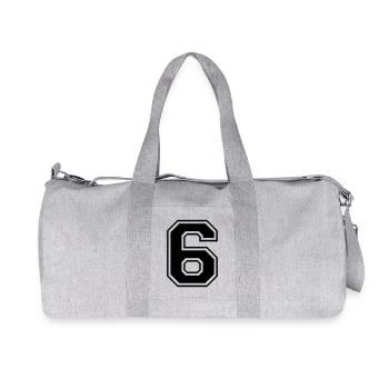 Football de rugby à 6 numéros - Sac de sport en toile recyclée Stanley/Stella - gris chiné - Devant