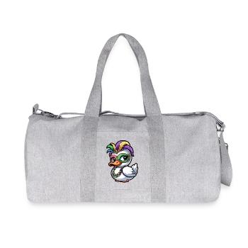 Mardi Gras canard masque plumes - Sac de sport en toile recyclée Stanley/Stella - gris chiné - Devant