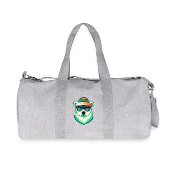 Polar bear - Recycled Canvas Sports Bag by Stanley/Stella - heather grey - Front