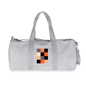 Orange Pixel - Sac de sport en toile recyclée Stanley/Stella - gris chiné - Devant