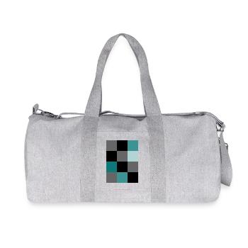 Pixel sarcelle - Sac de sport en toile recyclée Stanley/Stella - gris chiné - Devant