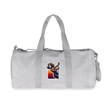 Funny Stripper Silhouette Design - Recycled Canvas Sports Bag by Stanley/Stella - heather grey - Front
