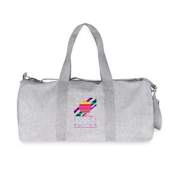 Turbo Vibes Neon Sunset - Recycled Canvas Sports Bag by Stanley/Stella - heather grey - Front