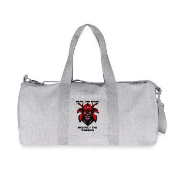 Menpo Mask – Fear the Warrior - Recycled Canvas Sports Bag by Stanley/Stella - heather grey - Front